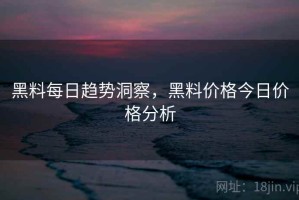 黑料每日趋势洞察，黑料价格今日价格分析