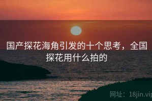 国产探花海角引发的十个思考，全国探花用什么拍的