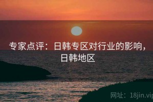 专家点评：日韩专区对行业的影响，日韩地区
