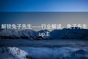 解锁兔子先生——行业解读，兔子先生up主
