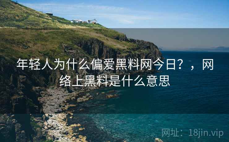 年轻人为什么偏爱黑料网今日？，网络上黑料是什么意思