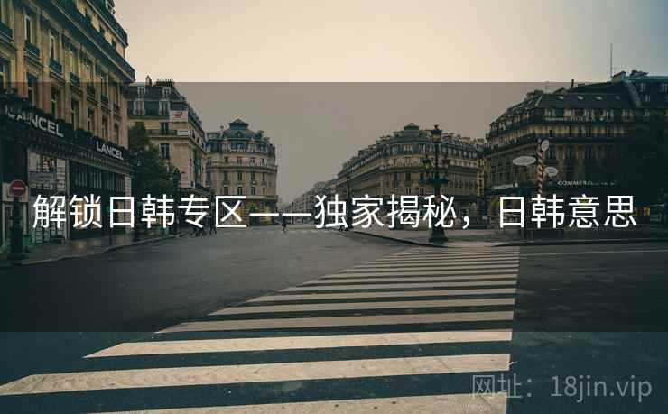 解锁日韩专区——独家揭秘，日韩意思